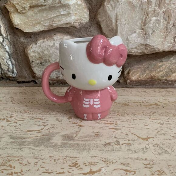 Hello Kitty Halloween pink skeleton figural  mug - Picture 1 of 8